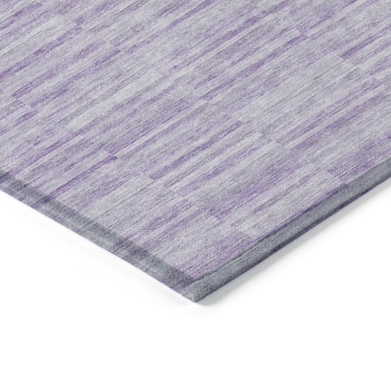 Machine Washable Indoor/ Outdoor Chantille Contemporary Blocks Rug