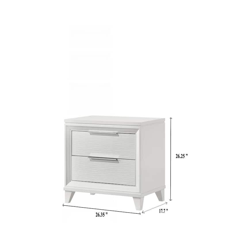 Charming Wooden Nightstand with Dual Drawers for Bedroom Enhancement