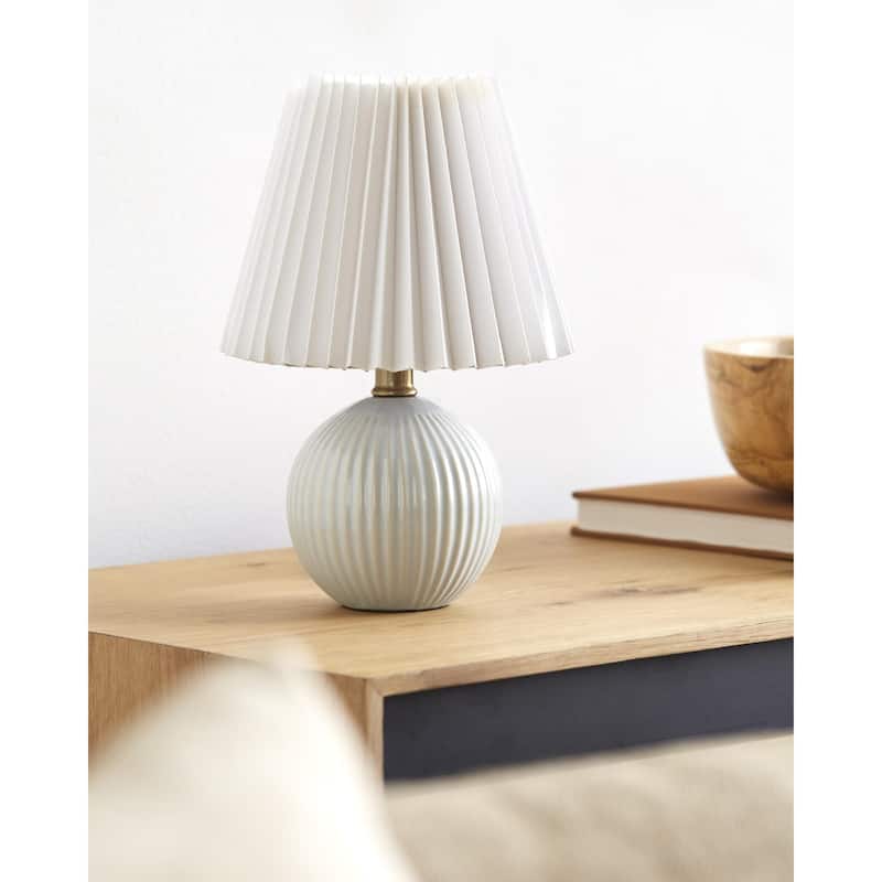 Livabliss Ferez Modern & Contemporary Accent Table Lamp - White/Blue
