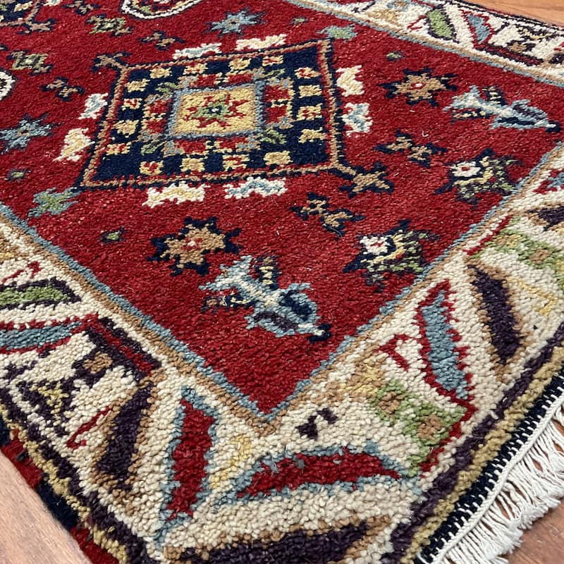 HERAT ORIENTAL Handmade Kazak Wool Rug - 2'2" x 4'2"