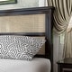 preview thumbnail 12 of 10, Modern Queen Size Wooden Platform Bed with Rattan Headboard