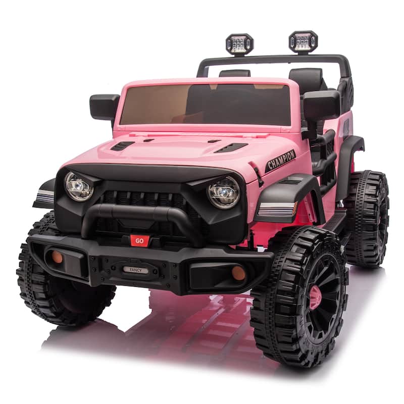 24V Two-Seater Kids Ride On Electric Car W/Parents Control,400w Motor,Provide A Speed Of 1.86-4.35mph For Kids Of 3+