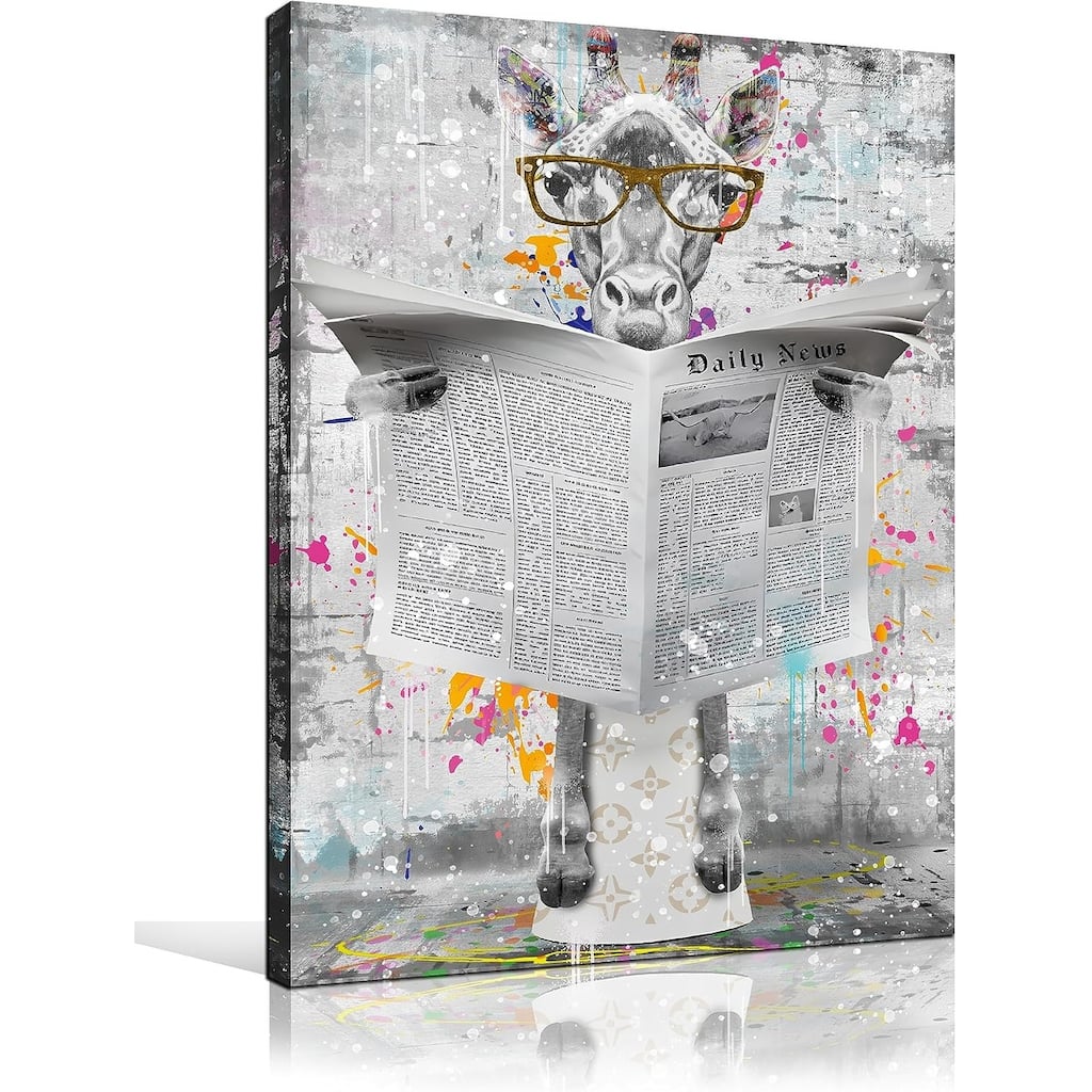 Giraffe Wall Art for Dorm, Vintage Graffiti Wall Decor