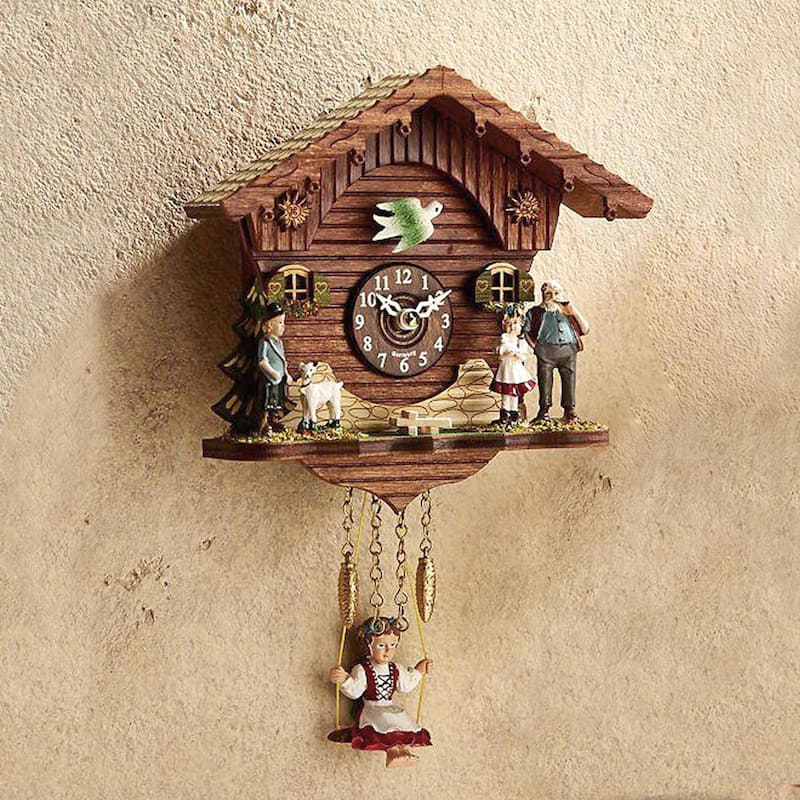Handmade Black Forest Swing Mini cuckoo clock (India)