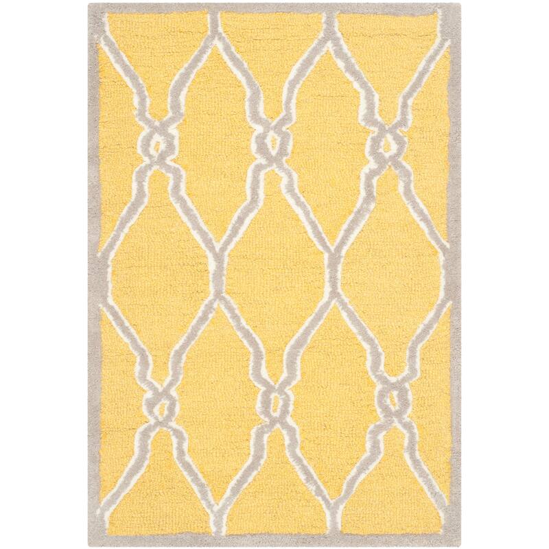 SAFAVIEH Handmade Cambridge Richtsje Moroccan Trellis Wool Rug - 2' x 3' - Gold/Ivory