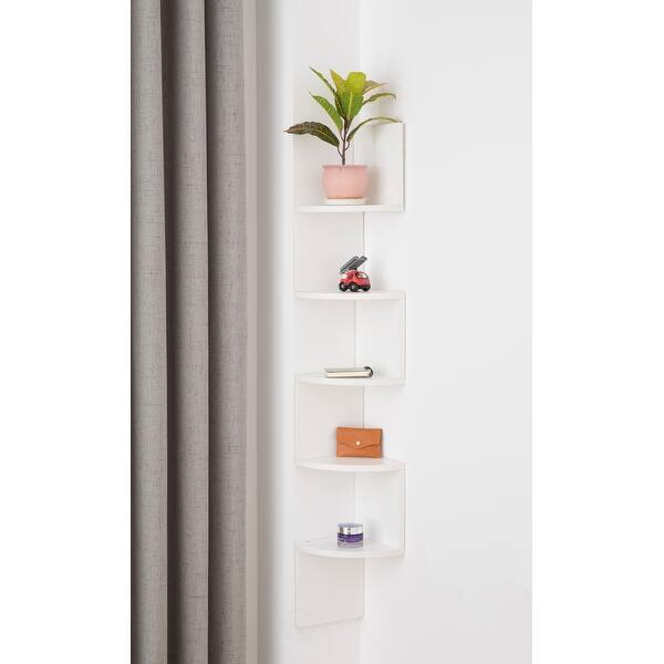 Shop 5 Tier Wall Mount Corner Shelf On Sale Overstock 29057295 Black