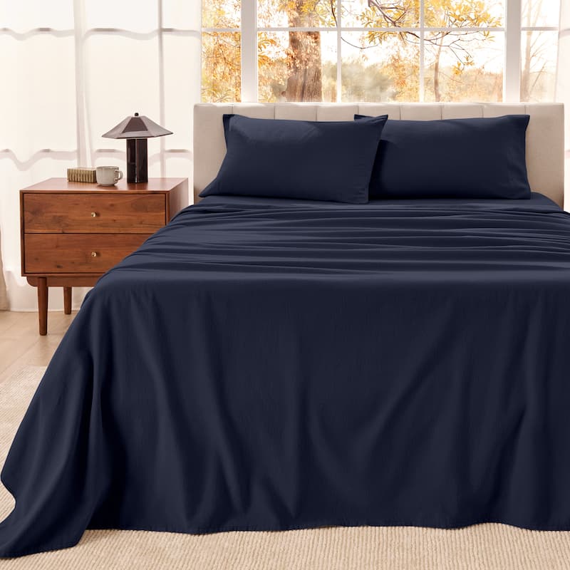 Bare Home Organic Cotton Flannel Sheet Set