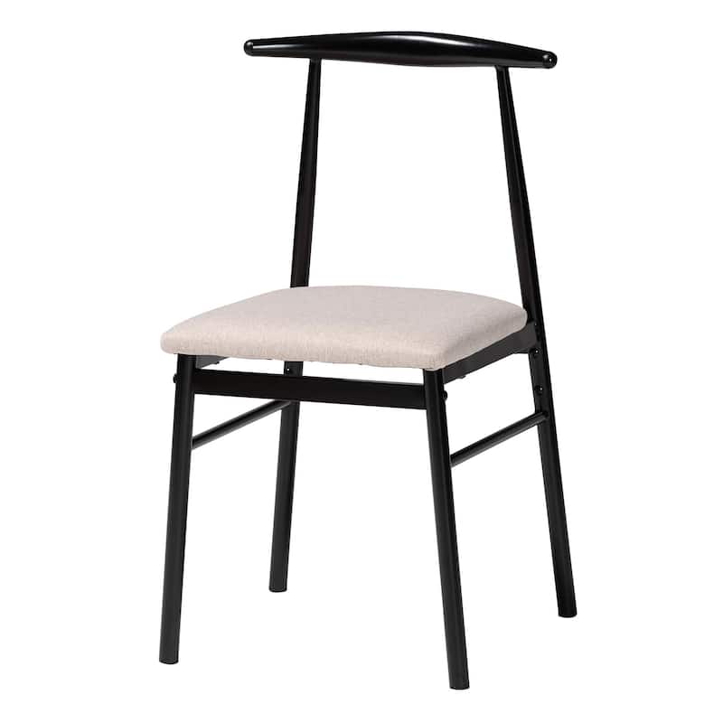 Arnold Modern Industrial Fabric and Metal 5-Piece Dining Set