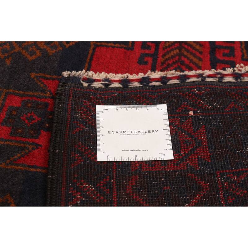 Teimani Red Rug 3'10" x 6'7" - 3'10 x 6'7