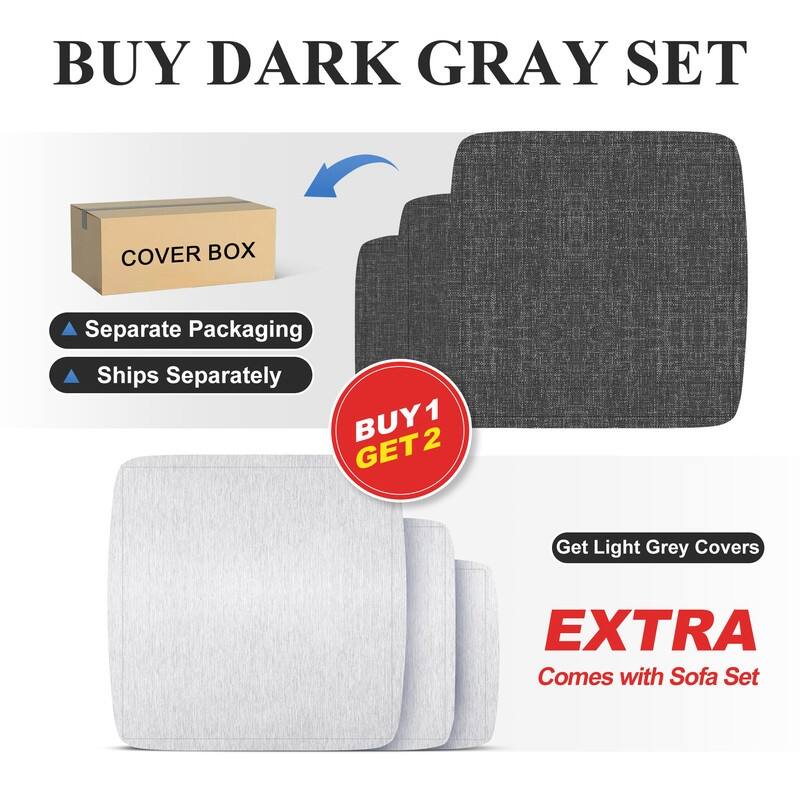 9-Piece Modern Aluminum Outdoor Furniture Set With Fire Pit Table Propane/Gas 60,000 BTU, Extra Large Aluminum Patio Sectional