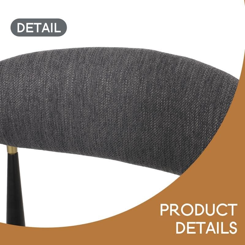 Barstools Set of 2, Counter Height Upholstered Bar Stools with Backs and Iron Legs for Kitchen Island,