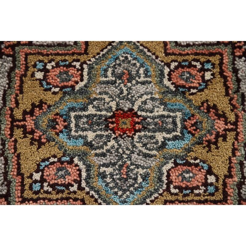 Gray Heriz Serapi Indian Foyer Rug Handmade Wool Carpet - 2'0" x 3'0"