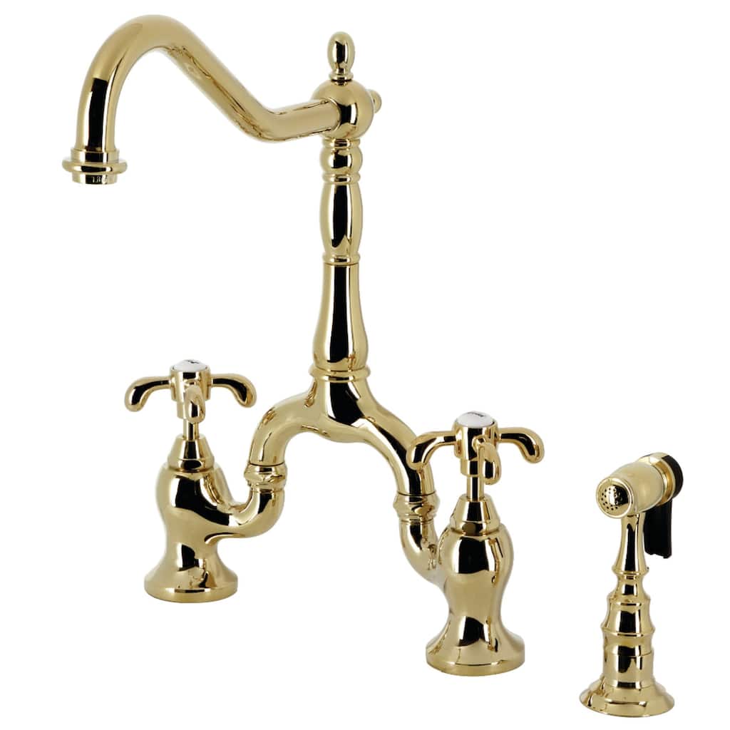 Kingston Brass KS775.TXBS French Country 1.8 GPM Bridge Kitchen Faucet