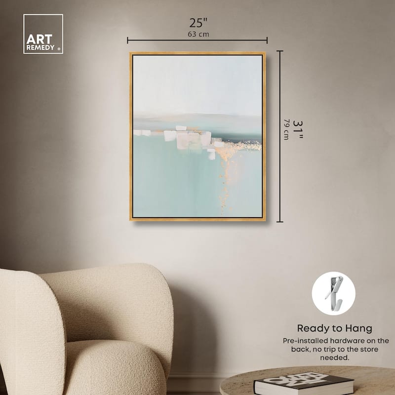 Shimmering Calm Canvas by Art Remedy