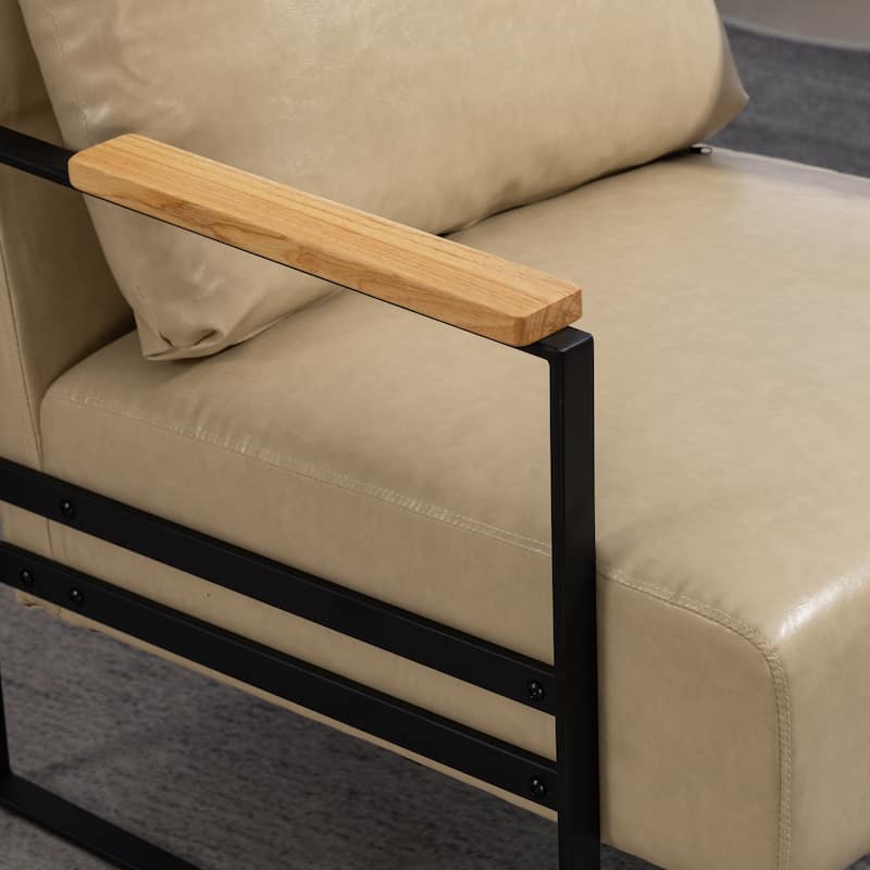 PU Metal Arm Chair