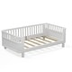 preview thumbnail 19 of 41, Toddler Low-profile Bed with Fences Headboard Footboard and Removable Side Rails for Kids, Girls and Boys Wooden Daybed