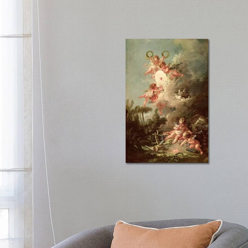 iCanvas "Cupid's Target, from 'Les Amours des Dieux', 1758 " by Francois Boucher Canvas Print - 26x18x1.5