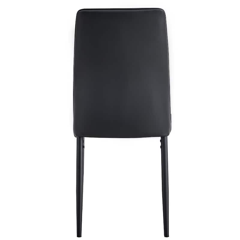 Modern 6 Piece Kitchen Chair Dining Chair Set with Upholstered Metal Legs for Dining Room Kitchen Living Room Bedroom