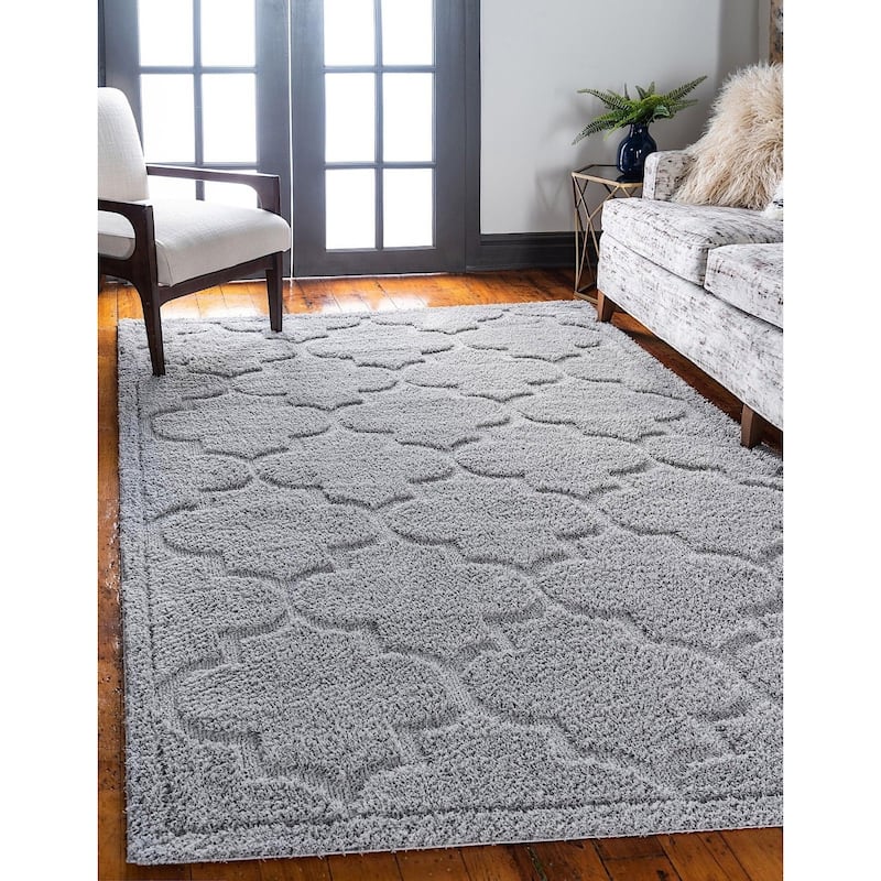 Shag Olido Collection Area Rug - 4'x6' - Gray