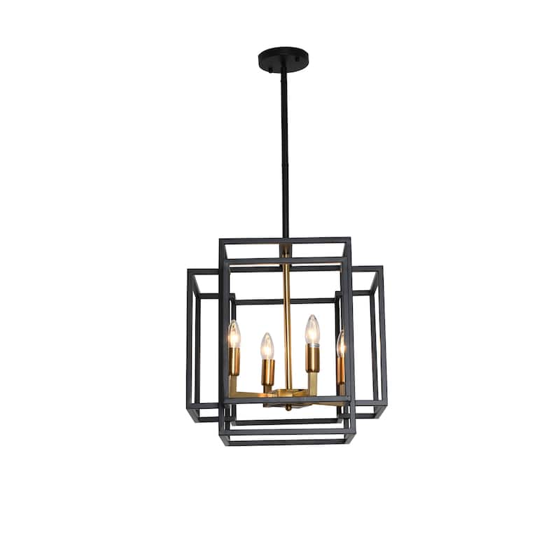 4 - Light Lantern Geometric Pendant - N/A