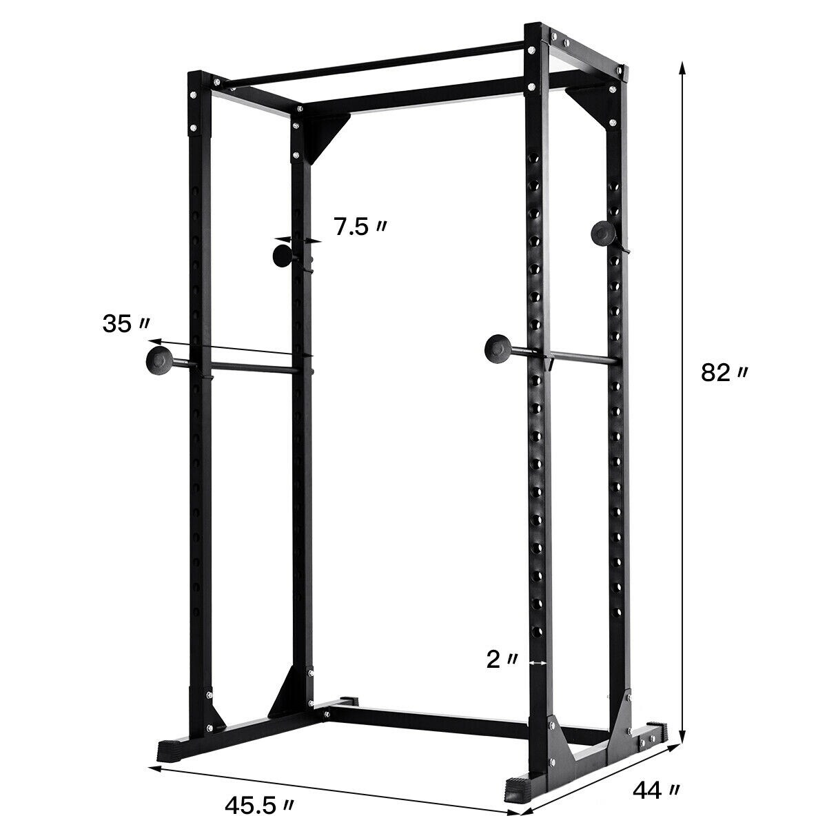 Costway Adjustable Dumbbell Rack Cage Chin up Squat Stand Fitness