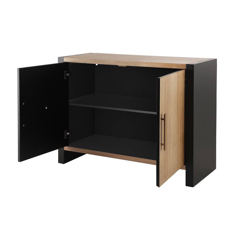 Christopher Knight Home - Alaric Minimalist MDF Paulownia Veneer Sideboard with Adjustable Shelves