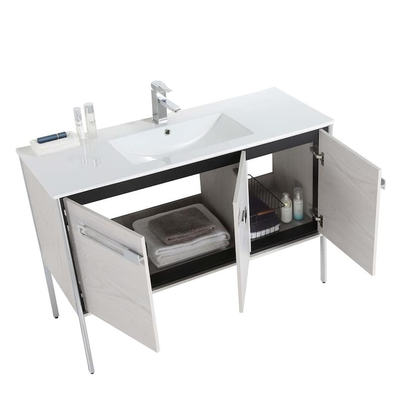Fine Fixtures Oakville Bathroom Vanity with White Ceramic Sink