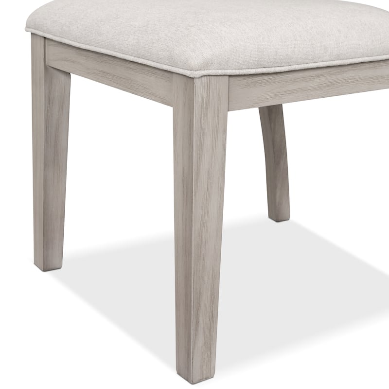 Furniture of America Billet Modern Natural Oak Wood Upholstered Side Chair (Set of 2)