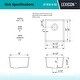 preview thumbnail 4 of 5, 16 Inch Lexicon Platinum Quartz Composite Drop-in Undermount Single Bowl Mocha Kitchen Sink LP-1618-M-SO