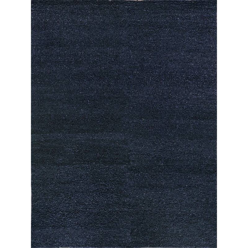 EXQUISITE RUGS Borelli Hand-loomed New Zealand Wool Navy Blue Area Rug.