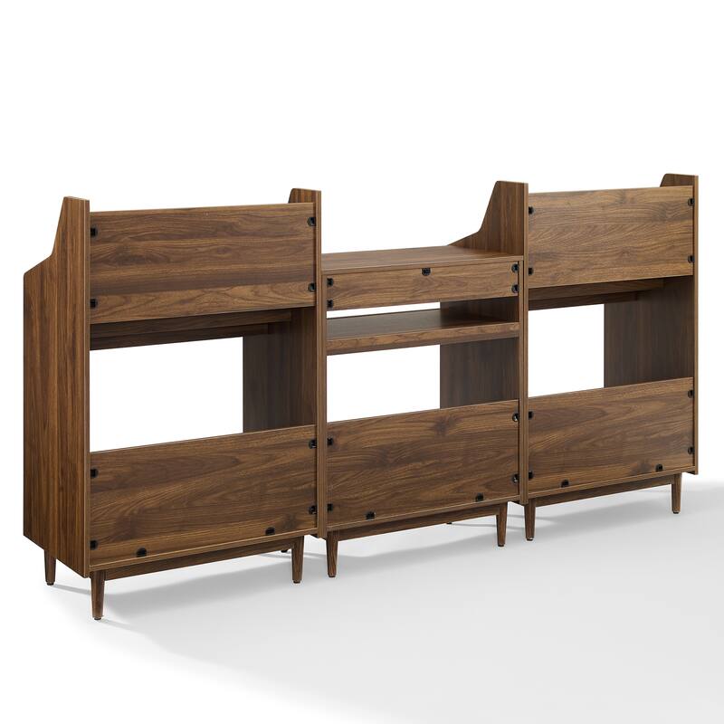 Crosley Liam 3Pc Record Player Stand And Vinyl Storage Set