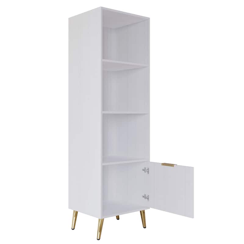 CraftPorch Elegance TV Stand Console with 2 Bookcase Living Room Set