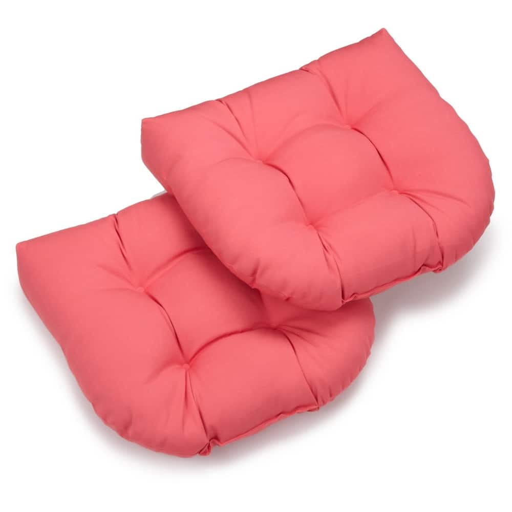 19-inch Twill U-shaped Chair Cushion (Set of 1, 2, or 4) - 19 x 19