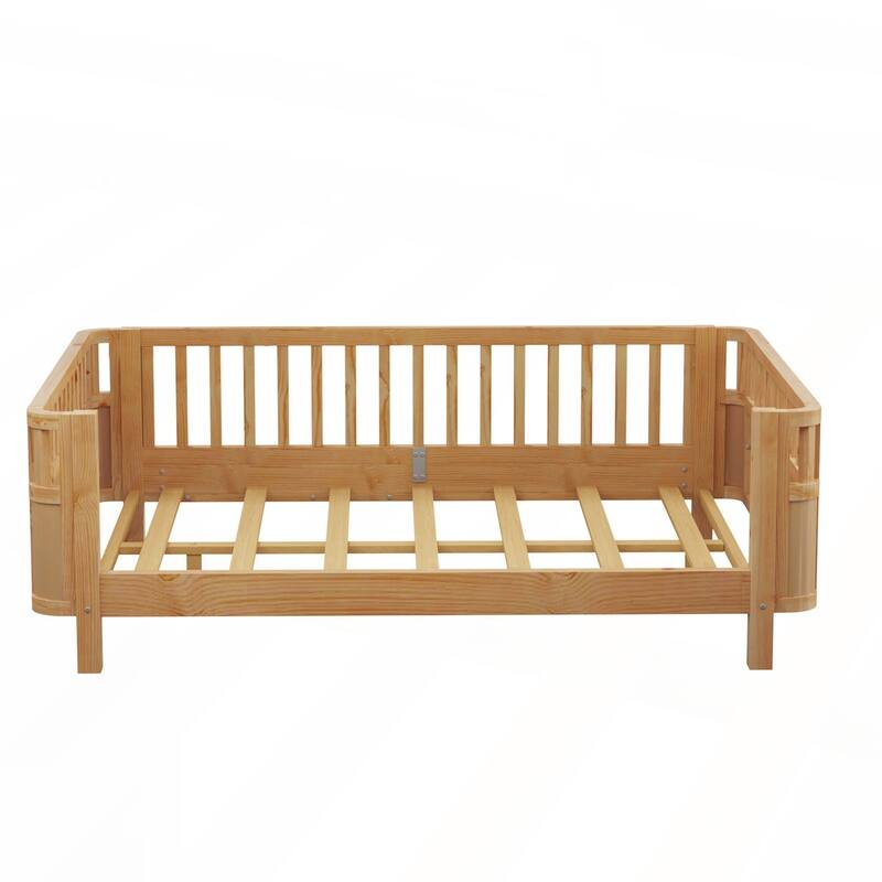 Full Size Wood Platform Bed for Kids