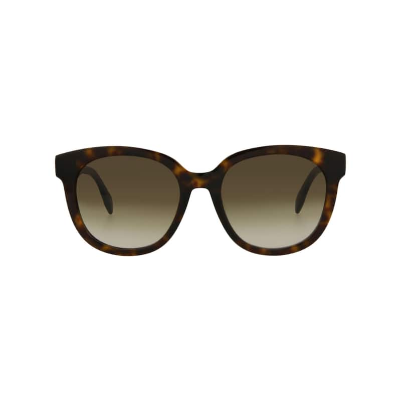 Alexander McQueen Round-Frame Acetate Sunglasses - Havana Havana Brown - Brown - Brown Lens