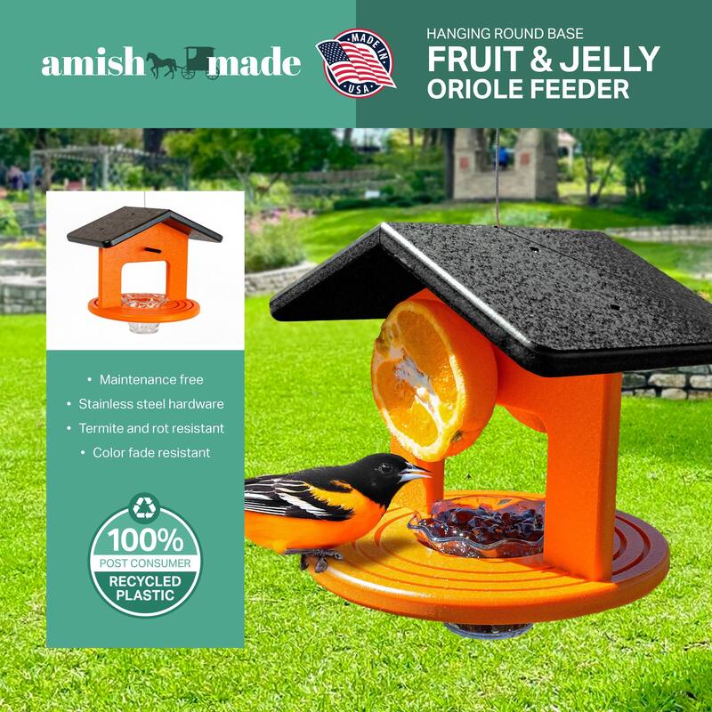OUTDOOR LEISURE PRODUCTS Model GM29OB Single Oriole Feeder Made of High Density Poly Resin