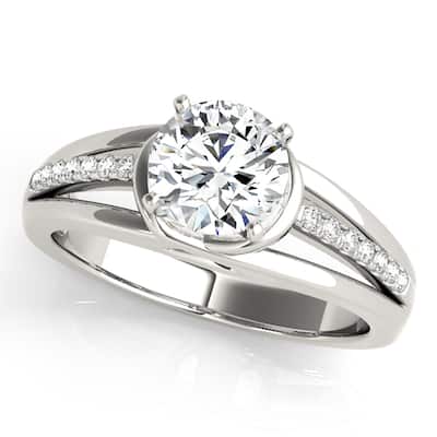 Auriya 14k White Gold Lab Grown Round Diamond Engagement Ring 0.50 to 5.00 ct. tw. (F-G VS)