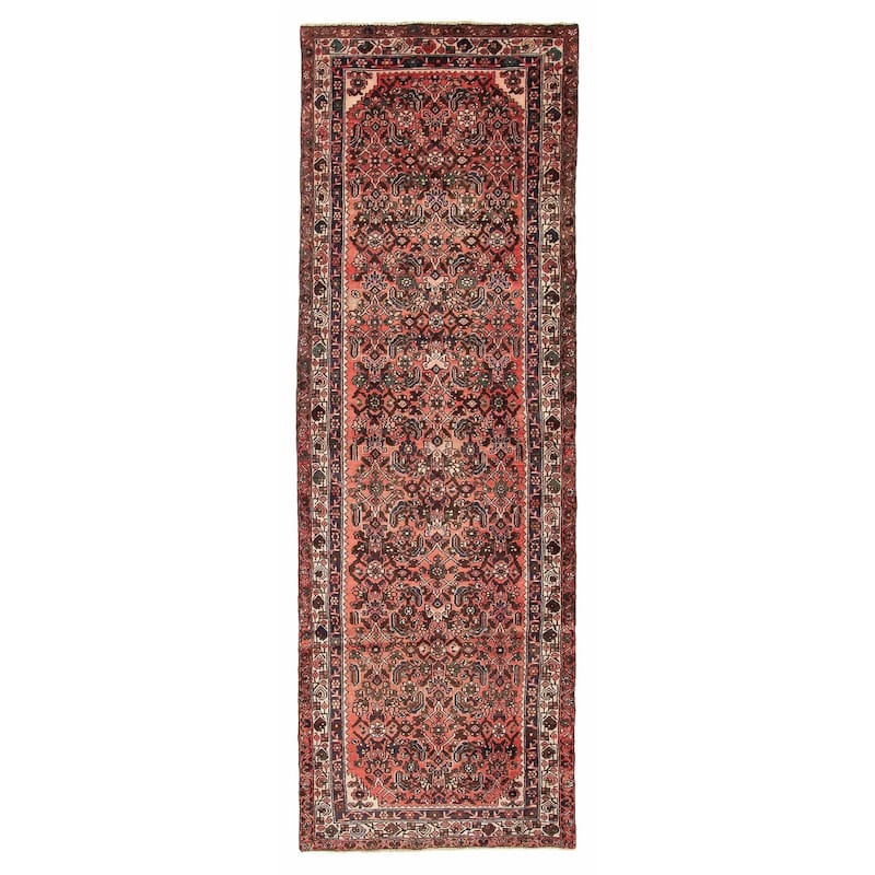 ECARPETGALLERY Hand-knotted Andelz Red Wool Rug - 3'2 x 9'10 - Red - 3'2 x 9'10