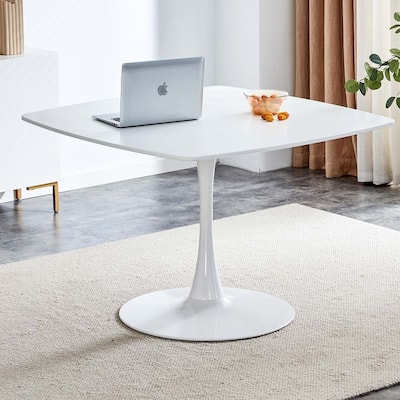 42.1"\31.49'' Mid-century Pedestal Leisure Coffee Table