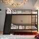 preview thumbnail 22 of 36, Unique Design Twin over Twin Size Metal Bunk Bed with Slide and Guardrails