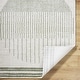 preview thumbnail 17 of 34, Livabliss Scandinavian Fossay Shag Stripe Washable Area Rug