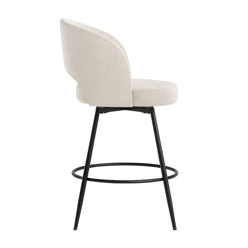 Swivel Bar Stools Set Of 2/3/4, Metal Bar Stools, Modern Upholstered Bar Stools For Kitchen Island - 20.3"W X 20.3"D X 39"H