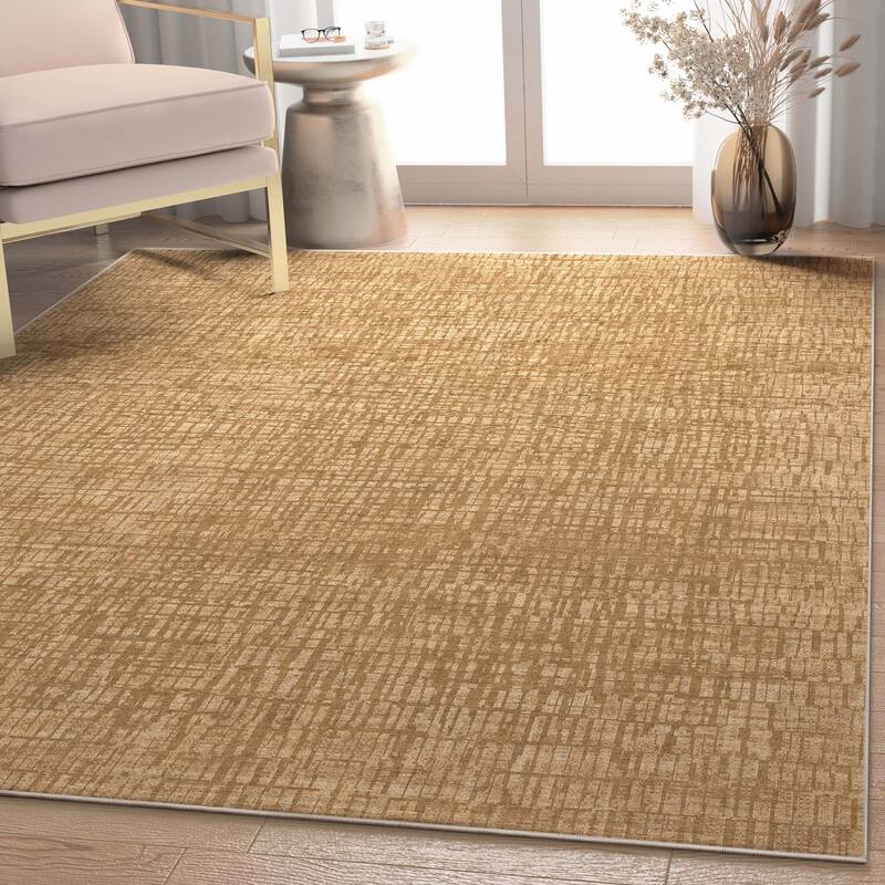 Well Woven Abstract Nightscape Geometric Flat-Weave Area Rug
