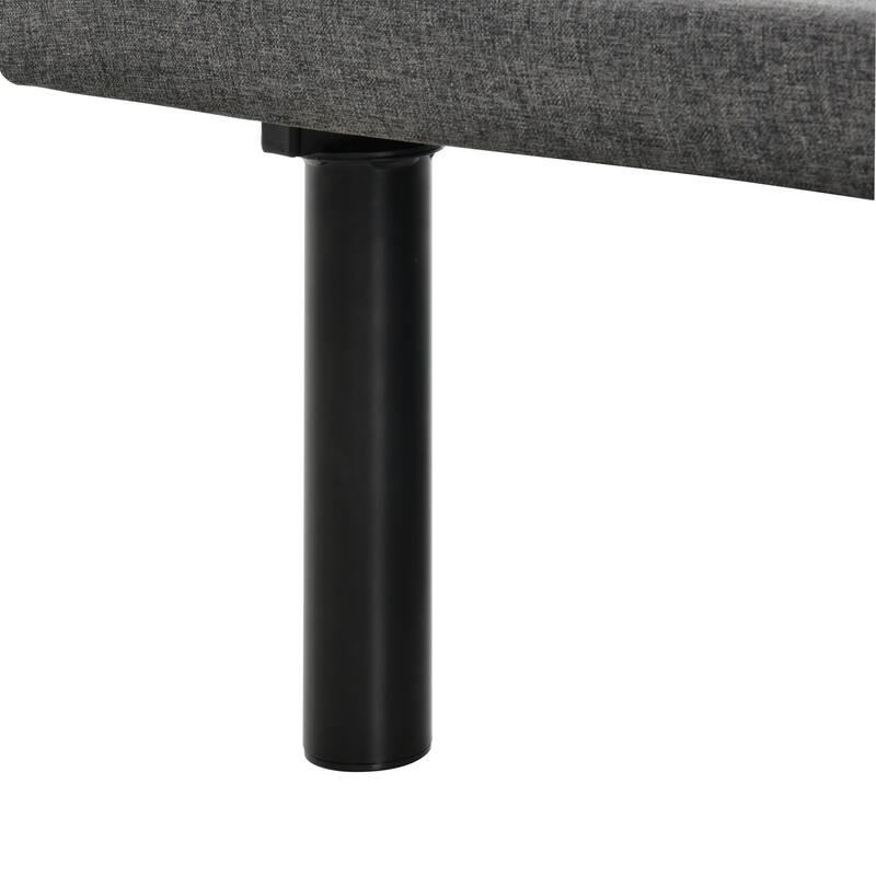 HOMCOM Ergonomic 35" x 79" Adjustable Bed Base, Zero Gravity Base for Stress Management w/Head and Foot Incline Grey
