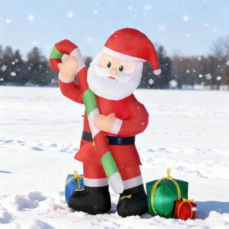 Anmytek 6FT Festive Christmas Inflatable - Outdoor Yard Holiday Decor