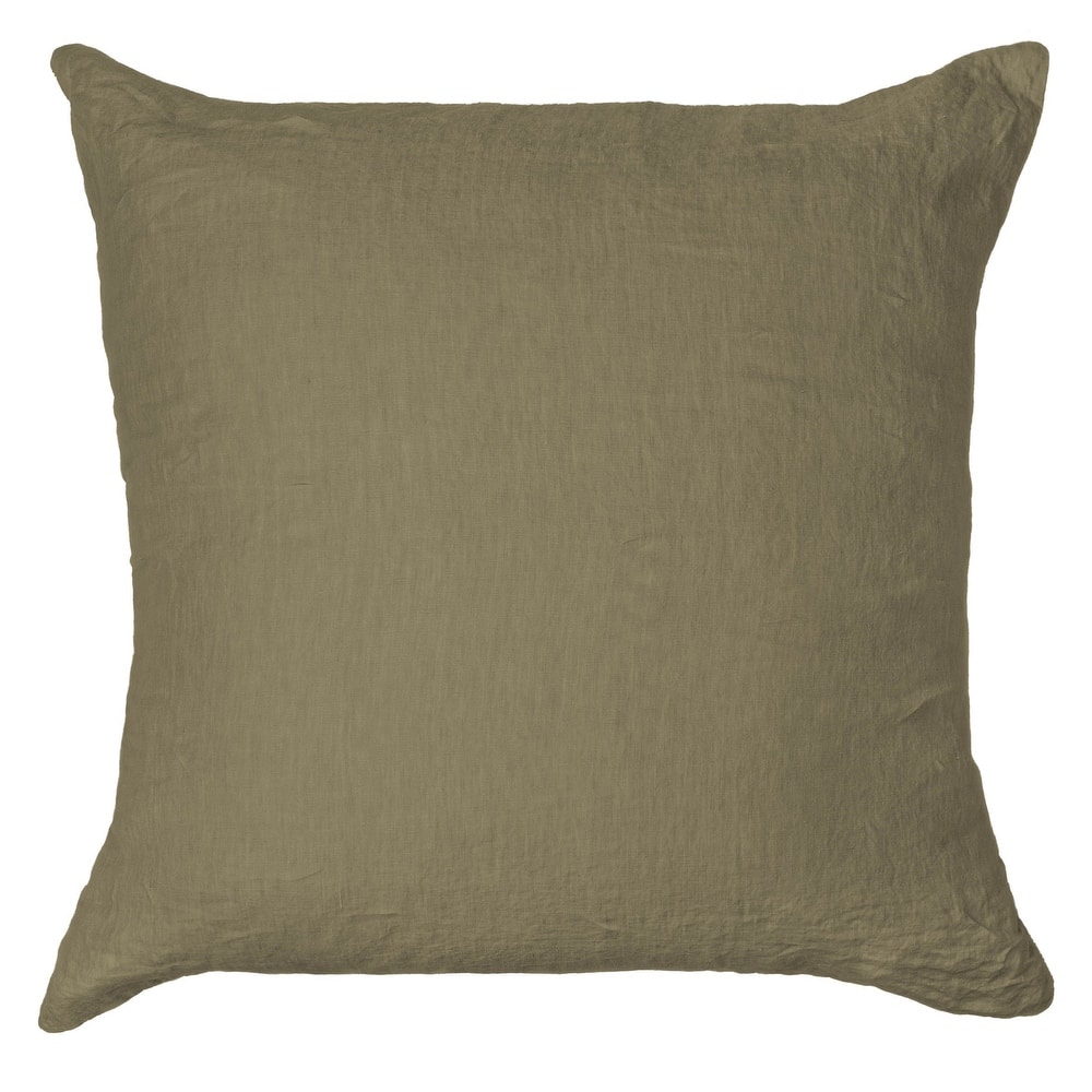 French Linen Pillow with Removable Sham by BOKSER HOME
