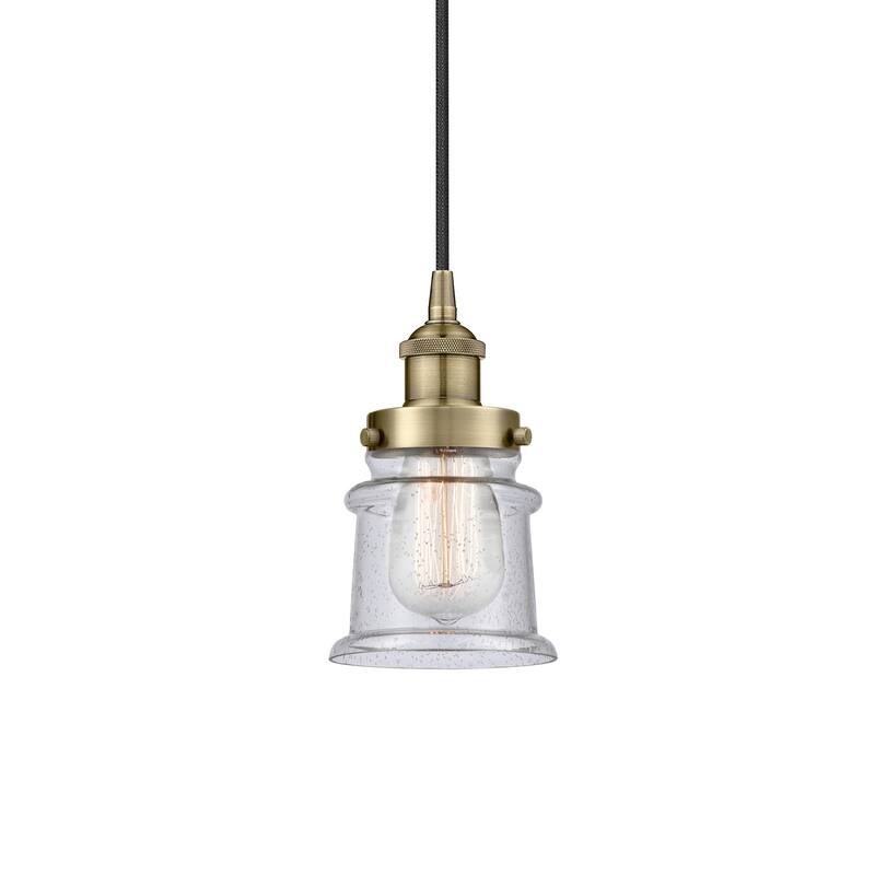Innovations Lighting 616-1PH-9-5 Canton Pendant Canton 5" Wide Mini - Antique Brass / Seedy