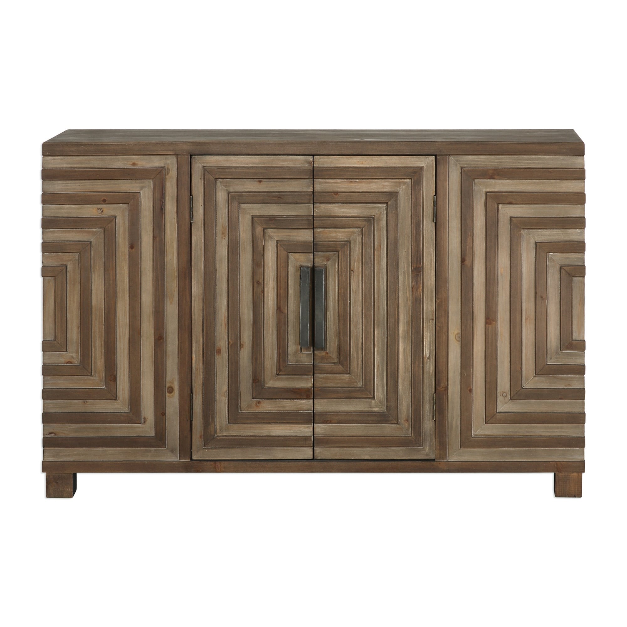 Uttermost Layton 48 1/2 Inch Wide Fir Veneer Cabinet with Two Doors by