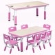 preview thumbnail 9 of 33, Kids Table and 6 Chair Set Height Adjustable