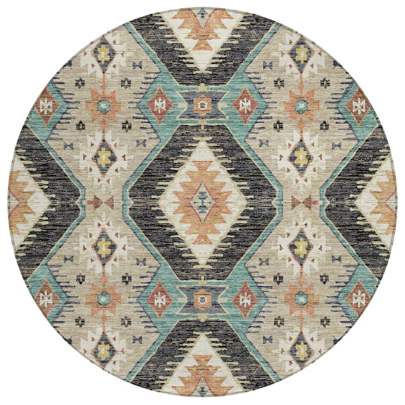 Machine Washable Indoor/Outdoor Southwest Global Chantille Rug